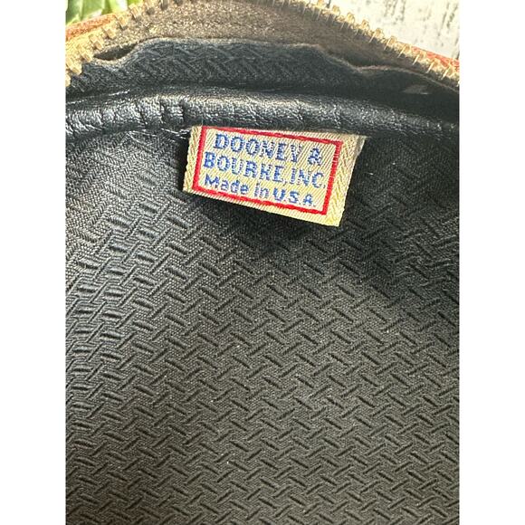 Dooney and Bourke Vintage Leather Canvas Crossbody Bag - Picture 10 of 13